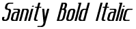 Sanity Bold Italic