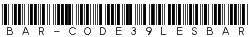 Bar-Code 39 lesbar