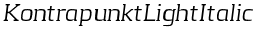 KontrapunktLightItalic