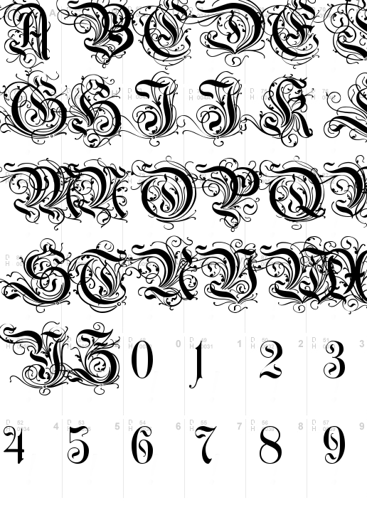 Rothenburg Decorative Alphabet Svg, Rothenburg Decorative Letters