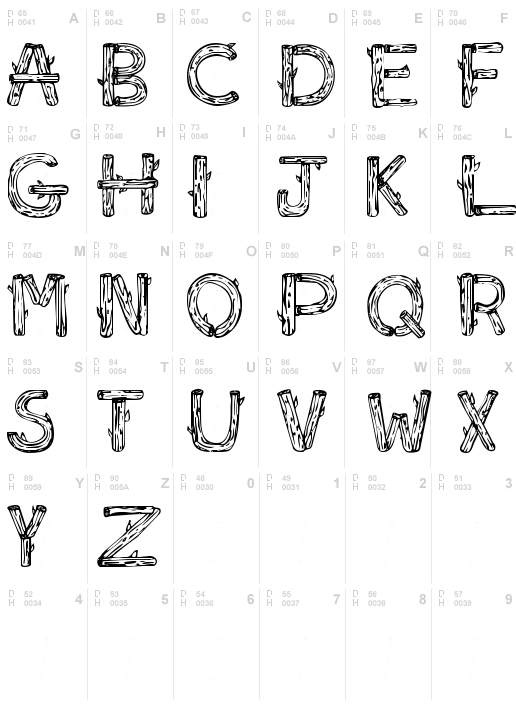 Sketch Logs Font, Download Sketch Logs .ttf truetype or .zip Free ...