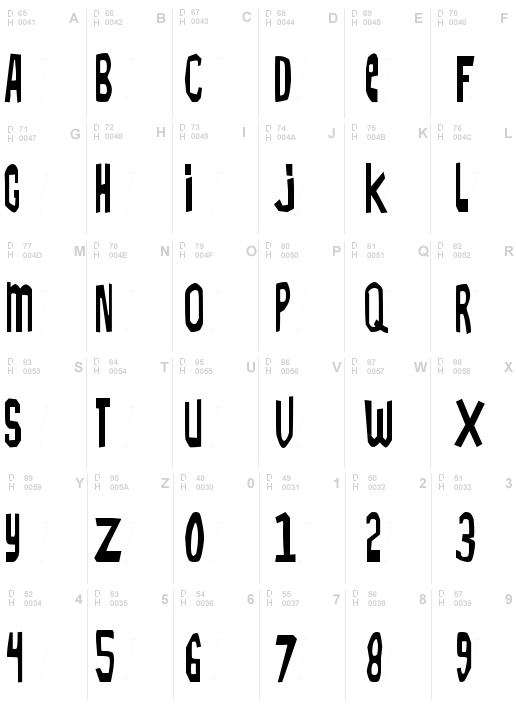 TMBFont, Regular