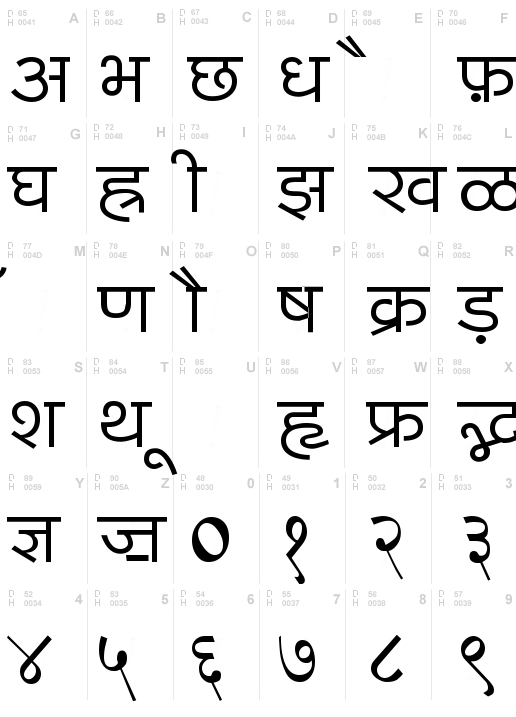 BharatVani Wide Font