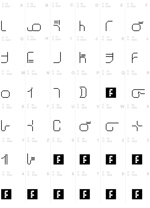 Deimosian Alphabet Regular