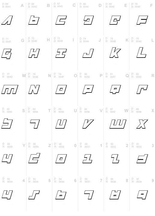 Flight Corps 3D Italic