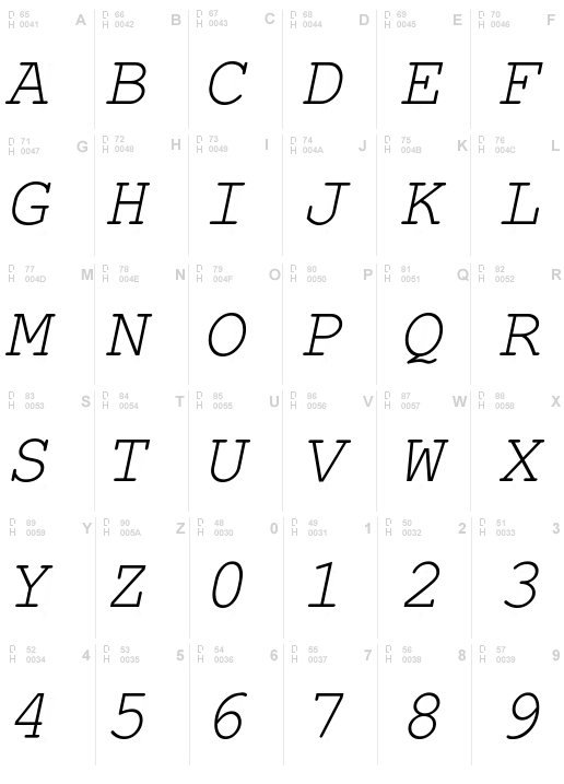 Free Monospaced Oblique