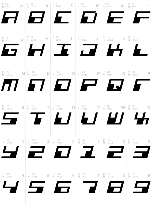 Phaser Bank Expanded Italic