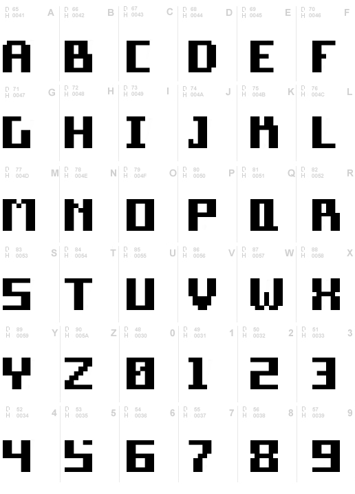 Pixel Square Bold Font, Download Pixel Square Bold .ttf truetype or ...