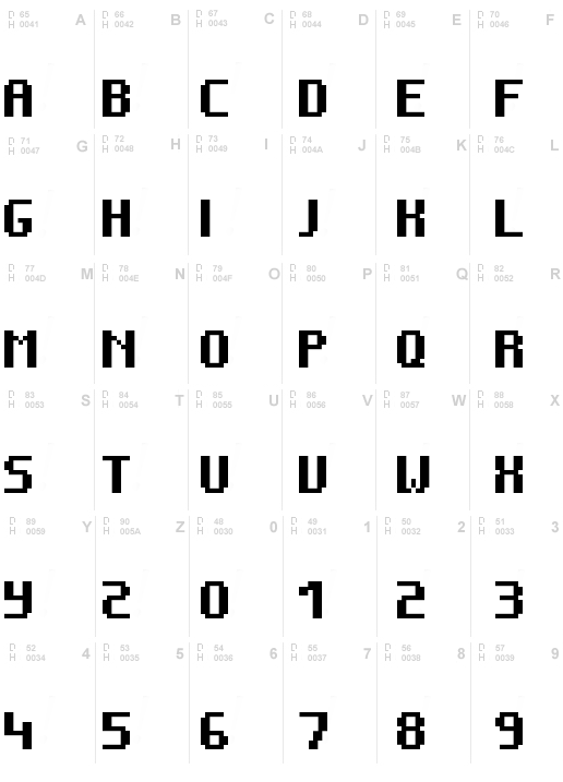 Pixelfont bold Regular