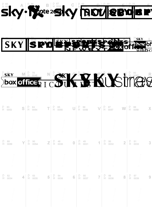 Sky 1998 Channel Logos