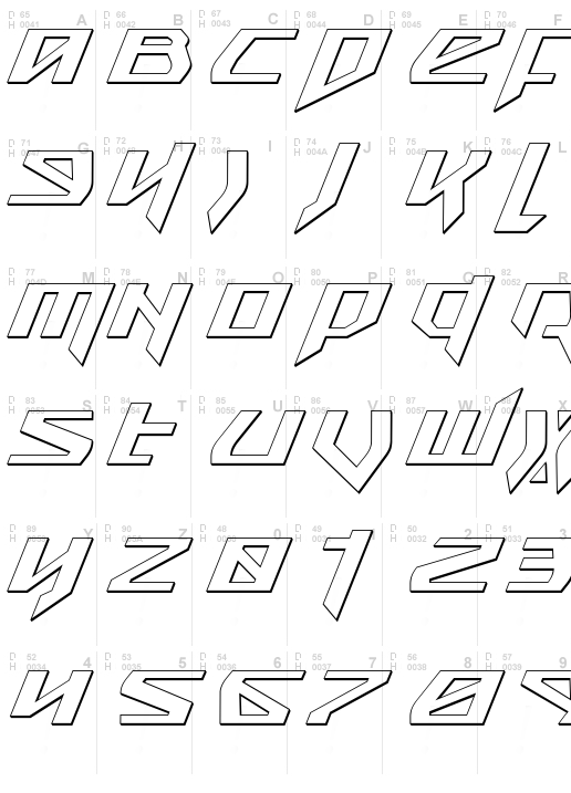 Snubfighter 3D Italic