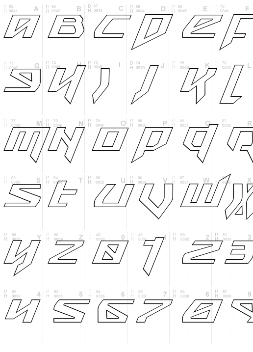 Snubfighter Outline Italic