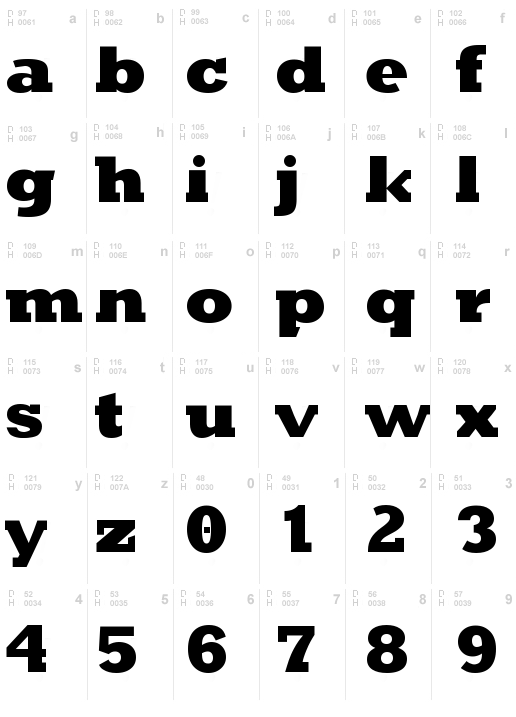 Klein Slabserif BlaxX