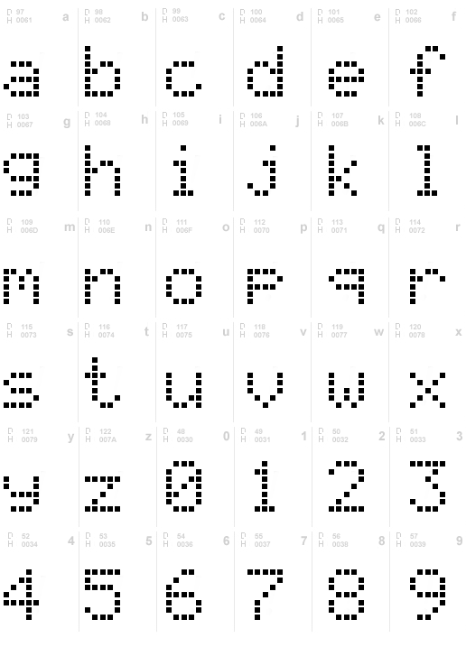 LCD Display Grid, Regular