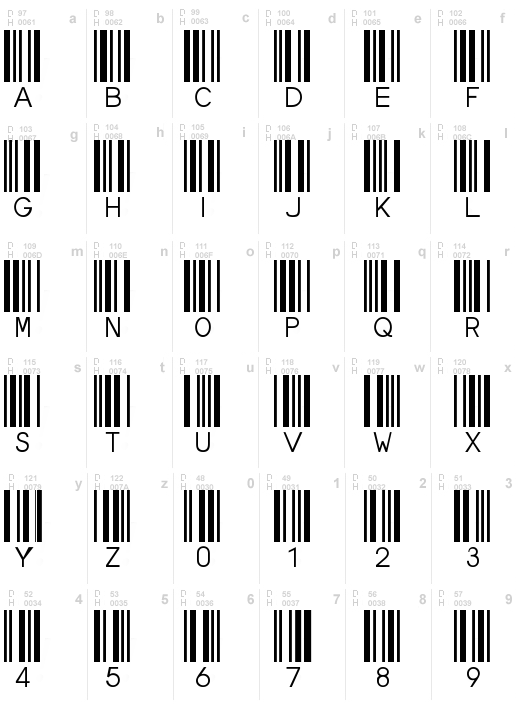 Bar-Code 39 lesbar