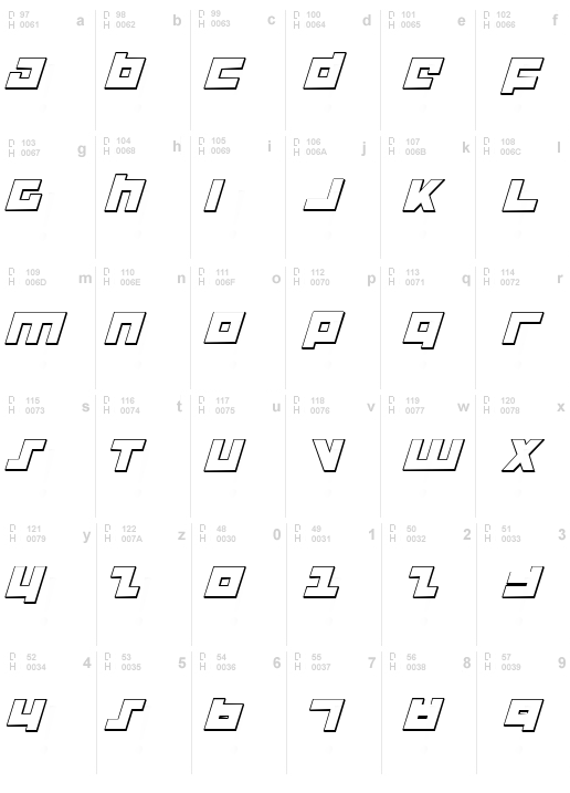 Flight Corps 3D Italic