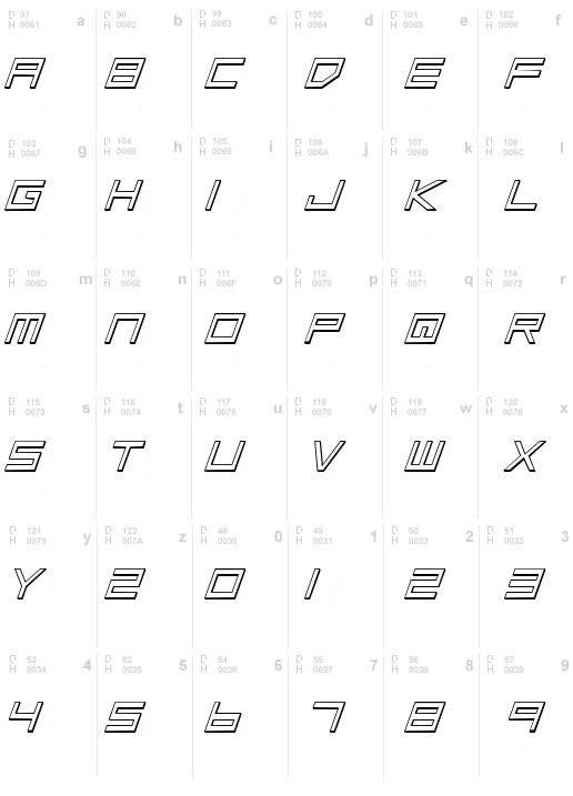 Low Gun Screen Outline Italic