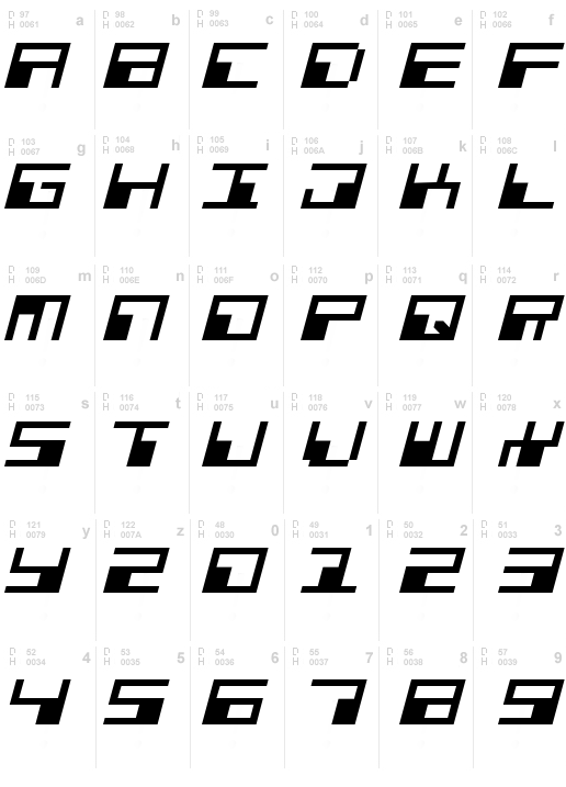 Phaser Bank Expanded Italic