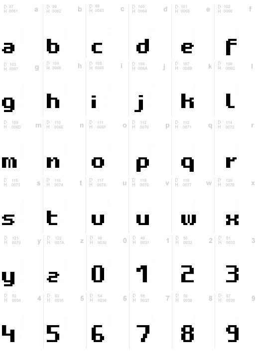 Pixelfont bold Regular