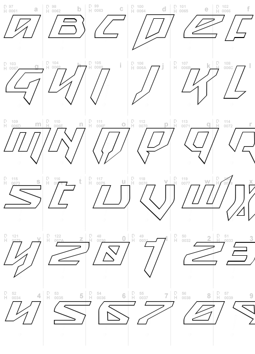 Snubfighter Outline Italic